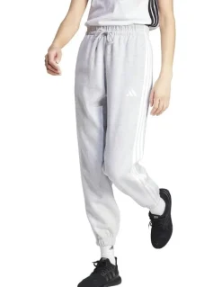 adidas Essentials 3-Stripes Fleece Loose-Fit Joggers in Grey