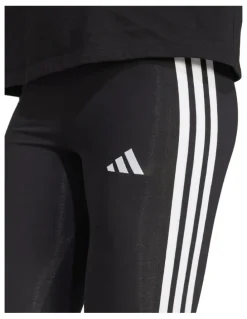 adidas Essentials 3-Stripes Cotton Leggings in Black