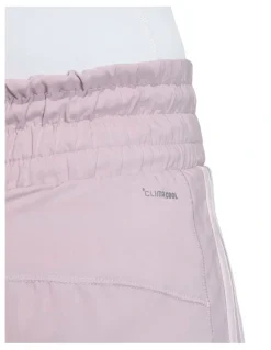 adidas Pacer Workout Woven High Rise Shorts in Purple