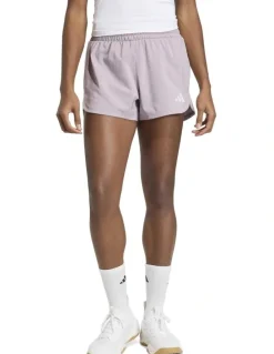 adidas Pacer Workout Woven High Rise Shorts in Purple
