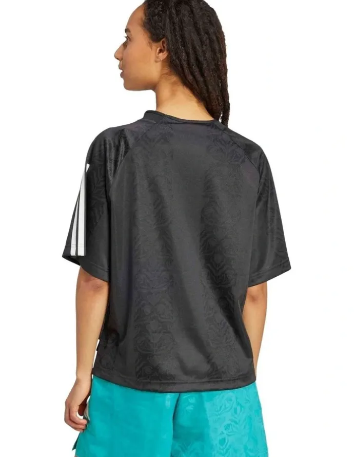 adidas Tiro x Common Goal Jacquard Tee in Black