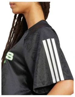 adidas Tiro x Common Goal Jacquard Tee in Black