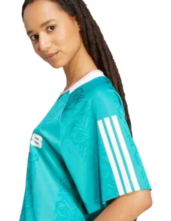 adidas Tiro x Common Goal Jacquard Tee in Blue
