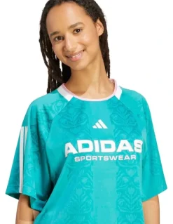 adidas Tiro x Common Goal Jacquard Tee in Blue