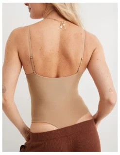 Aerie Smoothez Scoop Bodysuit in Toasty