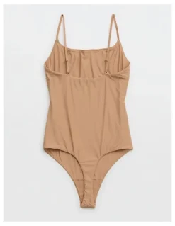Aerie Smoothez Scoop Bodysuit in Toasty