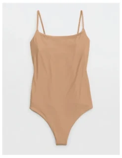 Aerie Smoothez Scoop Bodysuit in Toasty