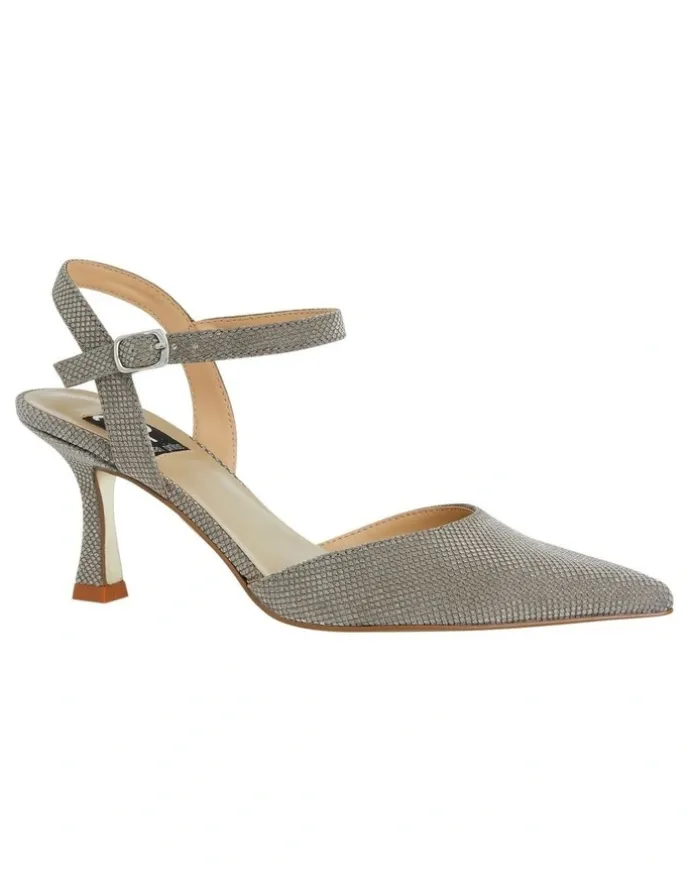 Alan Pinkus Genesis Heeled Shoes in Pewter Fabric