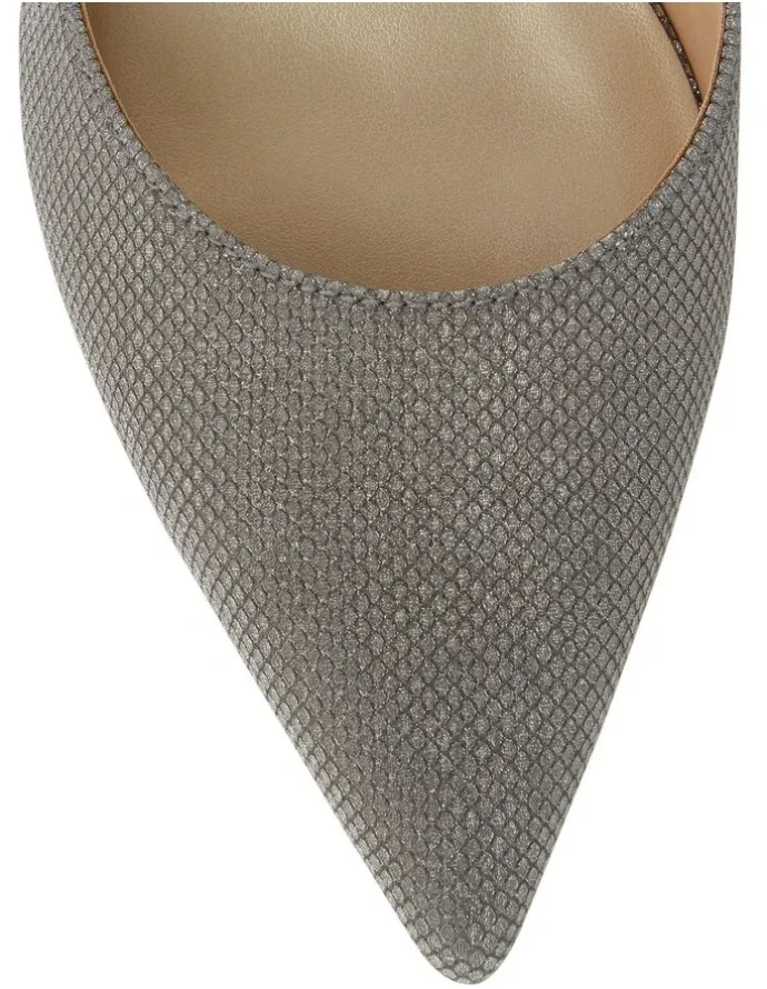 Alan Pinkus Genesis Heeled Shoes in Pewter Fabric