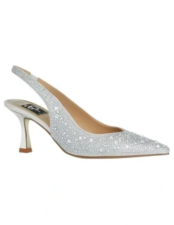 Alan Pinkus Goddess Heeled Shoes in Silver Jewels