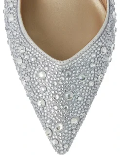 Alan Pinkus Goddess Heeled Shoes in Silver Jewels