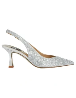 Alan Pinkus Goddess Heeled Shoes in Silver Jewels