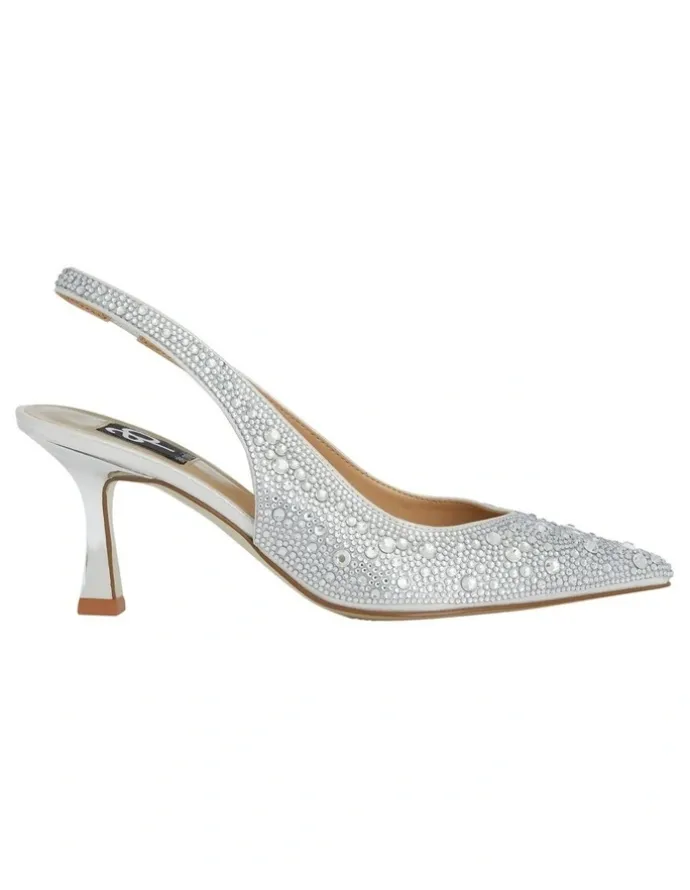 Alan Pinkus Goddess Heeled Shoes in Silver Jewels