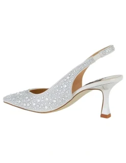 Alan Pinkus Goddess Heeled Shoes in Silver Jewels