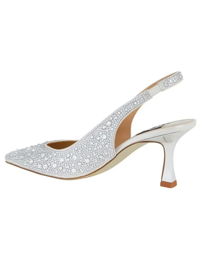 Alan Pinkus Goddess Heeled Shoes in Silver Jewels