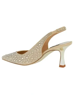Alan Pinkus Goddess Heeled Shoes in Soft Gold Jewels