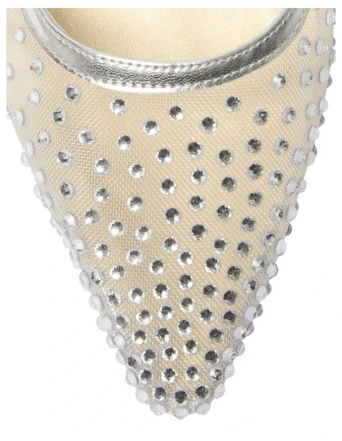 Alan Pinkus Sapphire Heeled Shoes in Silver Metallic