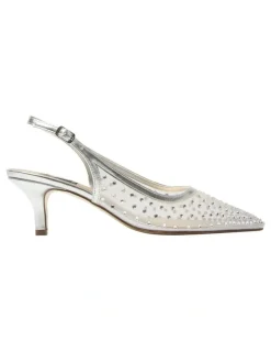 Alan Pinkus Sapphire Heeled Shoes in Silver Metallic