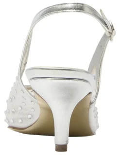 Alan Pinkus Sapphire Heeled Shoes in Silver Metallic