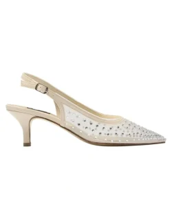 Alan Pinkus Sapphire Heeled Shoes in Ivory