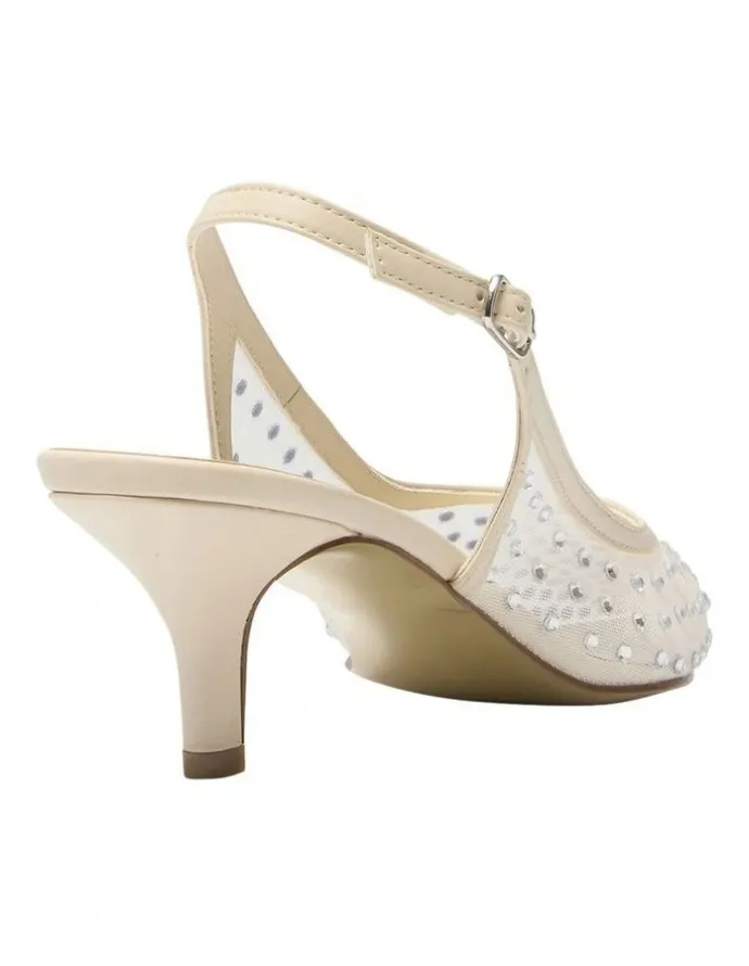 Alan Pinkus Sapphire Heeled Shoes in Ivory