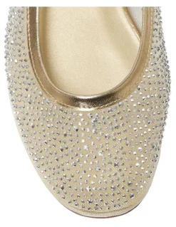 Alan Pinkus Topaz Ballet Flats in Soft Gold Metallic