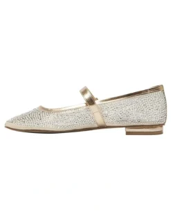 Alan Pinkus Topaz Ballet Flats in Soft Gold Metallic