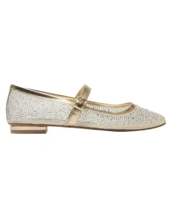 Alan Pinkus Topaz Ballet Flats in Soft Gold Metallic