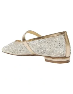 Alan Pinkus Topaz Ballet Flats in Soft Gold Metallic