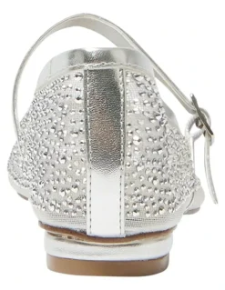 Alan Pinkus Topaz Ballet Flats in Silver Metallic