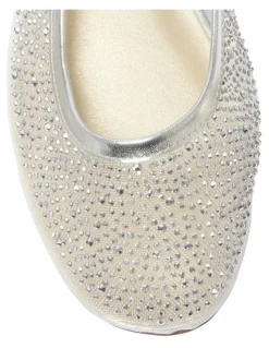 Alan Pinkus Topaz Ballet Flats in Silver Metallic