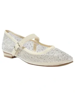 Alan Pinkus Topaz Ballet Flats in Ivory