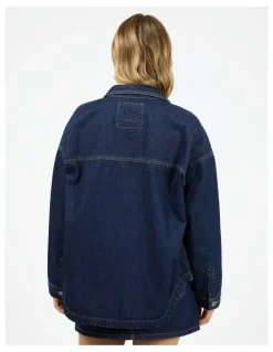 All About Eve Dale 64D0286 Shacket in Indigo