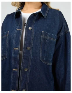 All About Eve Dale 64D0286 Shacket in Indigo