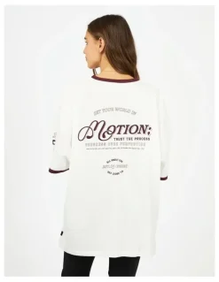 All About Eve Motion Oversized Tee in White