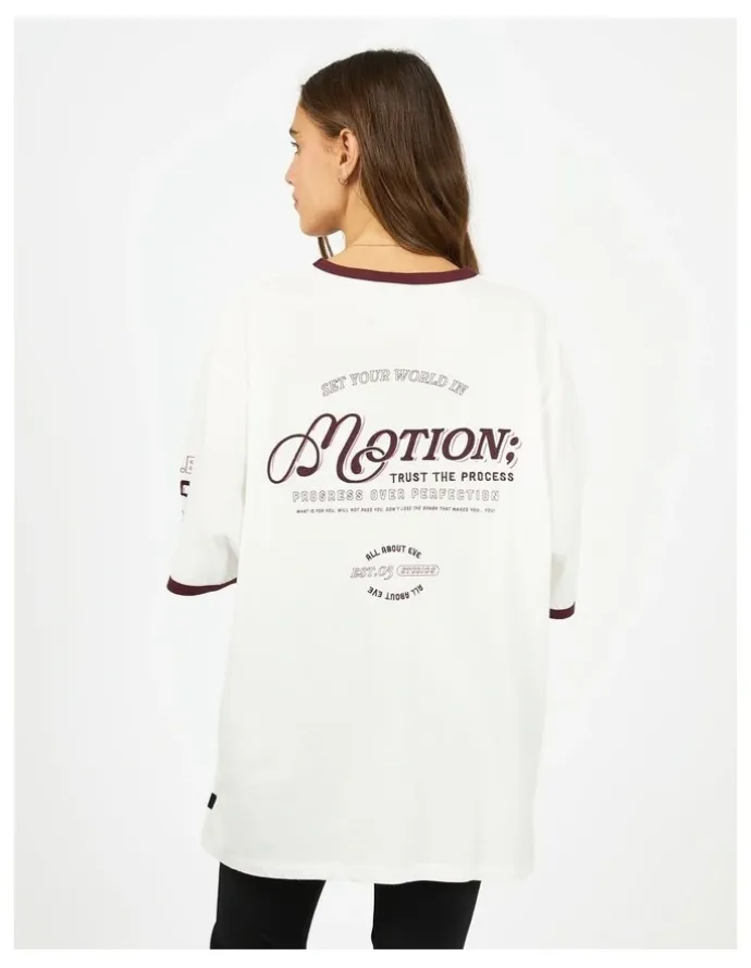 All About Eve Motion Oversized Tee in White