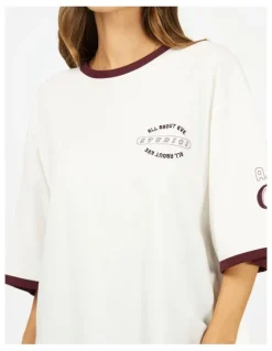 All About Eve Motion Oversized Tee in White