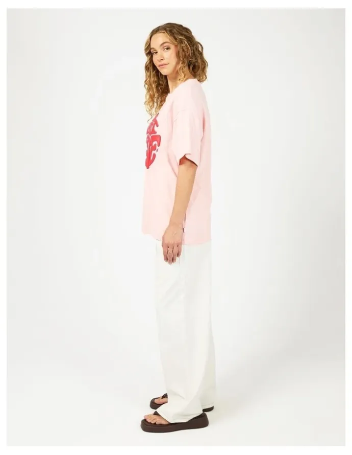 All About Eve Retro Relaxed Tee in Pink