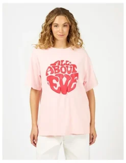 All About Eve Retro Relaxed Tee in Pink