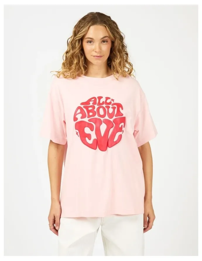 All About Eve Retro Relaxed Tee in Pink