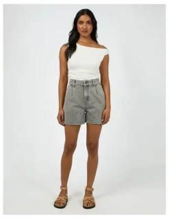 All About Eve Stevie Denim Short in grey