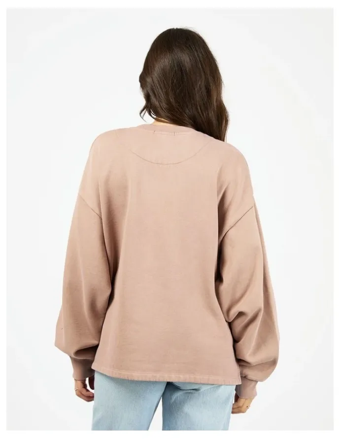 All About Eve Washed Box Crew Jumper in Fawn