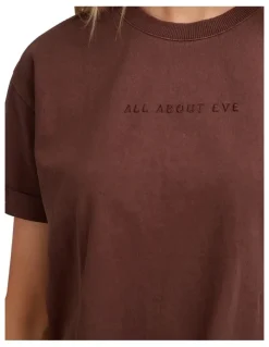 All About Eve Washed Tee in Brown