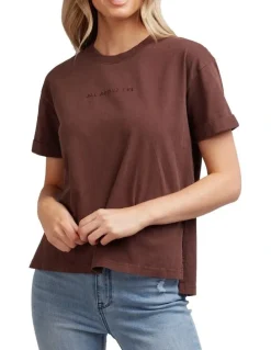 All About Eve Washed Tee in Brown