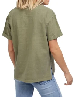 All About Eve Washed Tee in Khaki
