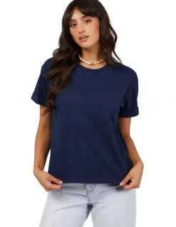 All About Eve Washed Tee in Navy