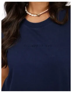 All About Eve Washed Tee in Navy