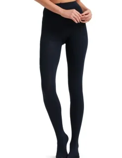 Ambra 200 Denier Velvet Fleece Tights in Navy