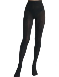 Ambra Cable Knit Merino Tight in Black