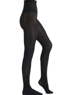 Ambra Cable Knit Merino Tight in Black